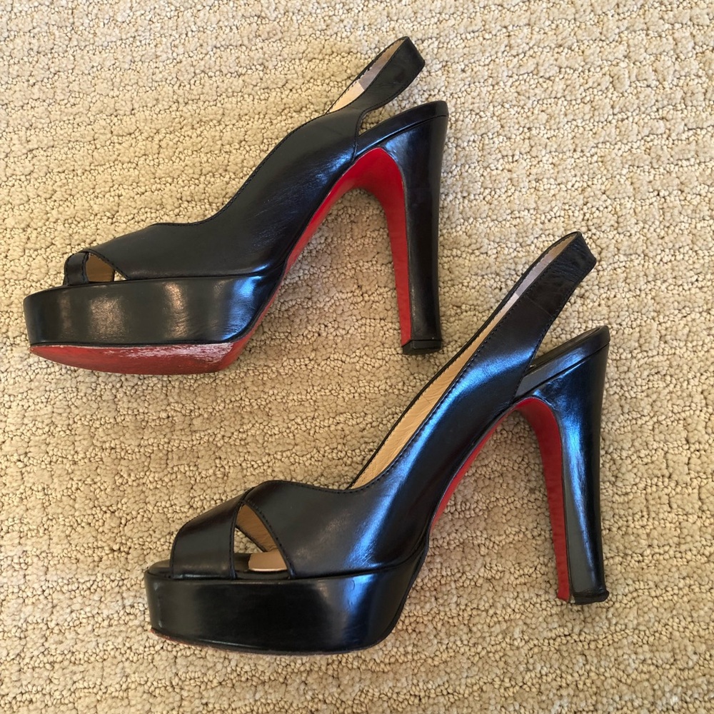 Red Bottom Open Toe Platform Heels